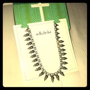 Stella & Dot Statement Spike Choker Necklace